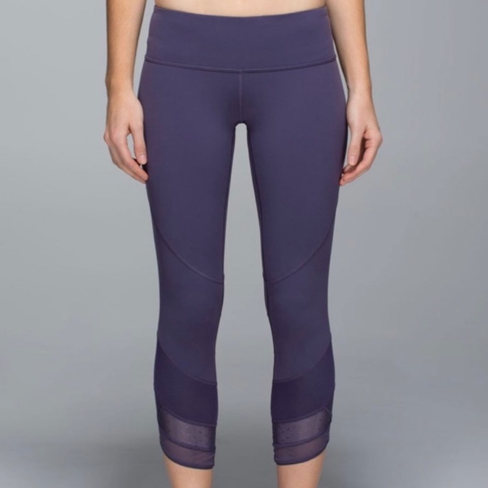 Lululemon Emerge Renewed Crop Nightfall Purple Leggings